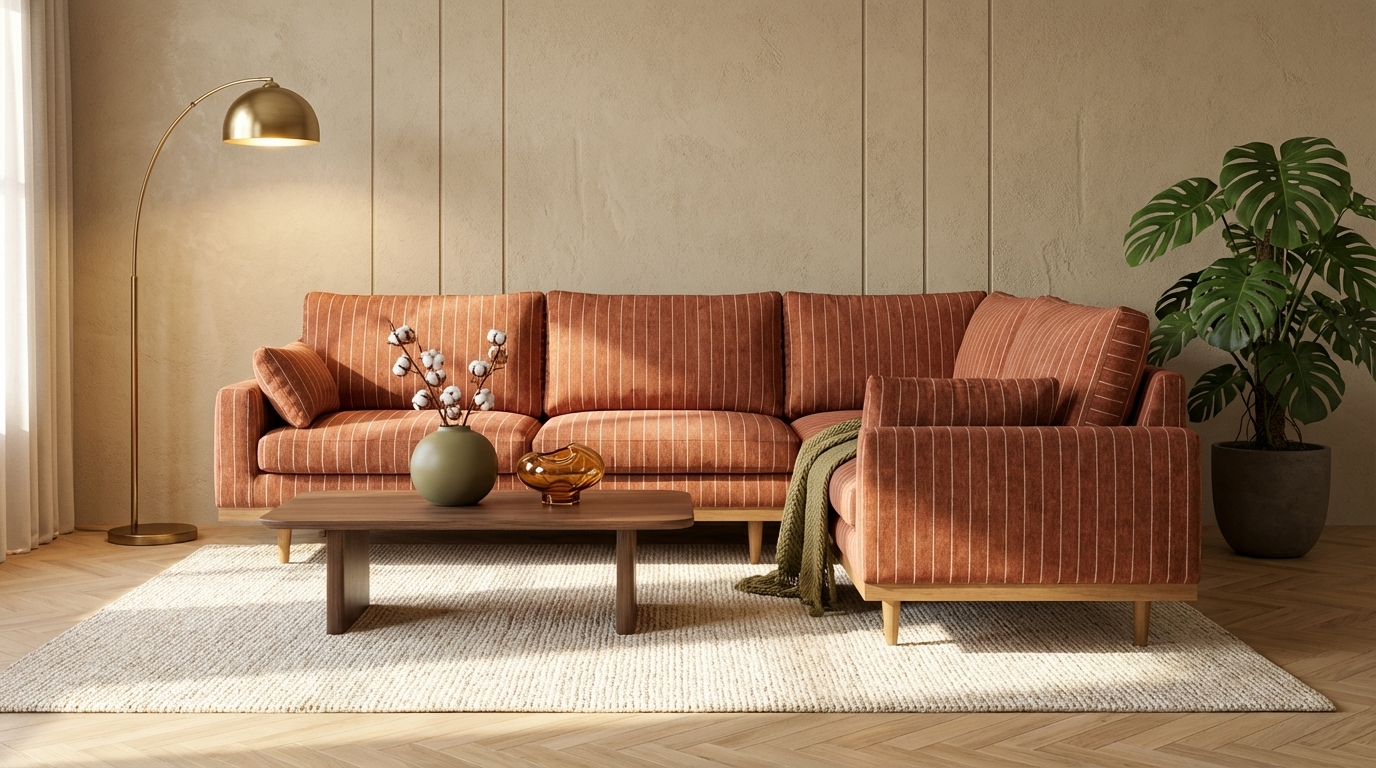 Mebel w realistycznej aranżacji salonu wygenerowanej przez AI NextReal