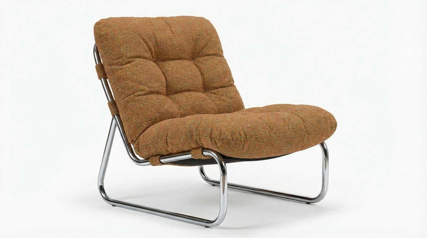 Sofa po zmianie tapicerki przez AI — nowy wariant materiałowy bez renderu 3D